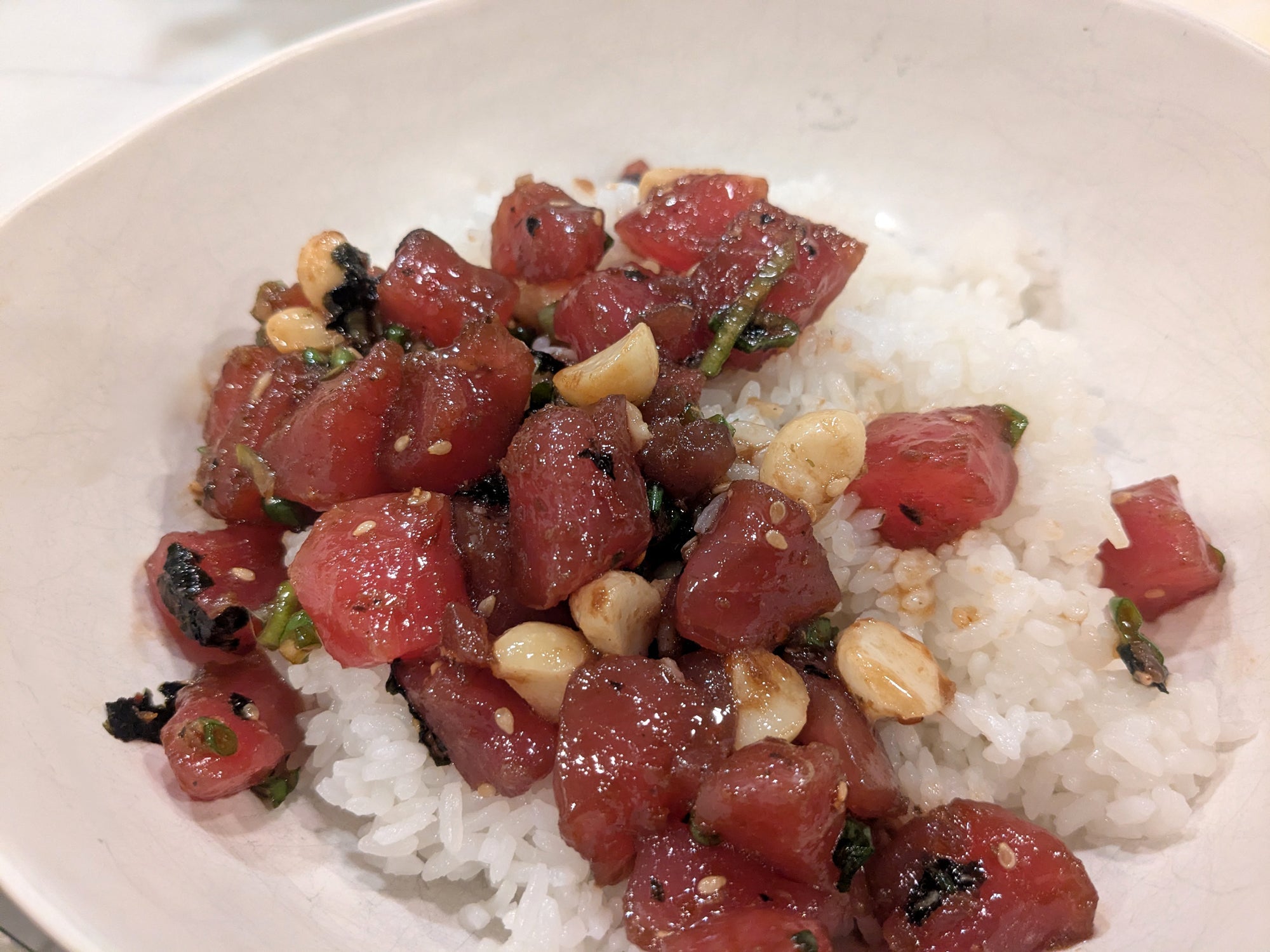 Fresh Tuna Poke Bowl Recipe (Hawaiian Style Ahi Poke)