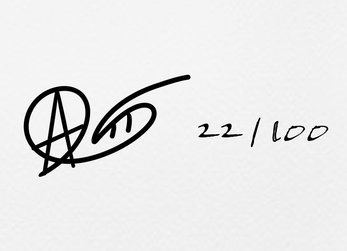Alex Czech's signature and numbered artwork on a white background