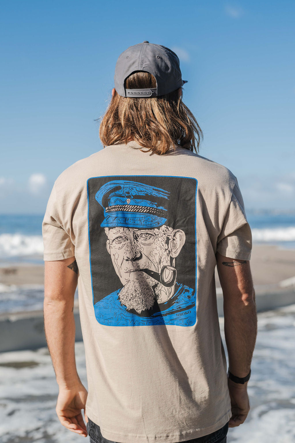 Fisherman Short Sleeve T-Shirt in Heather Tan