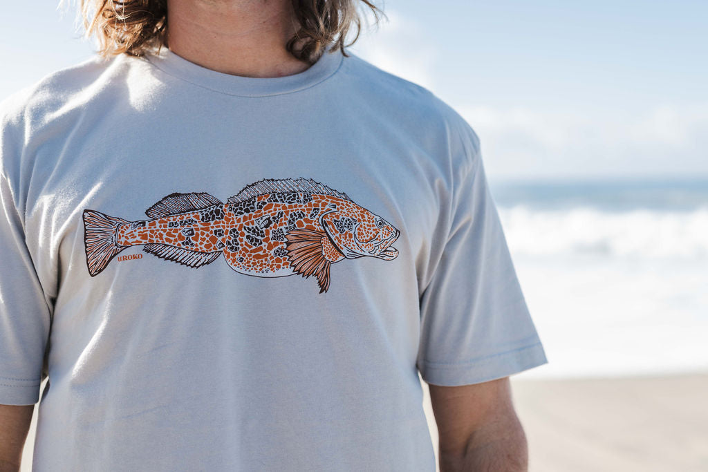 Ling Cod T-Shirt in Light Grey