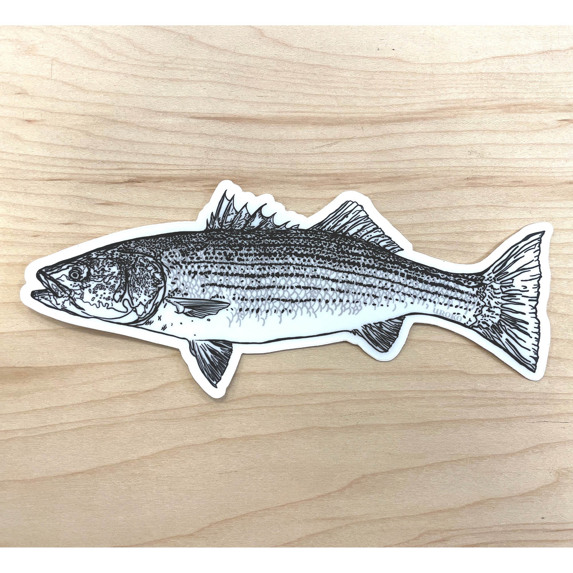 Striped Bass Vinyl Sticker