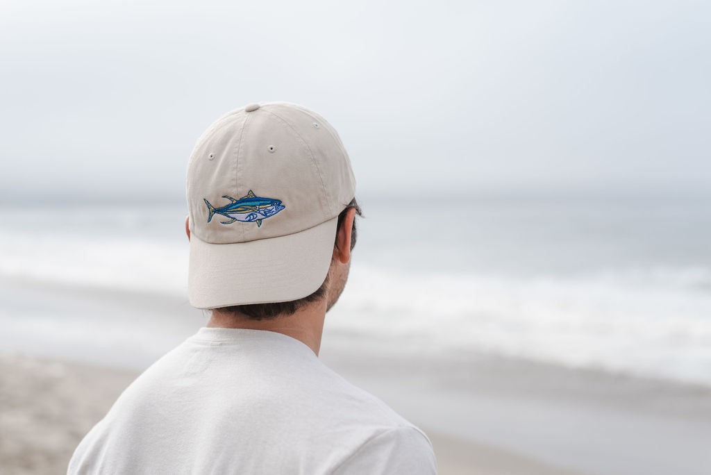Yellowfin hat - backwards on model