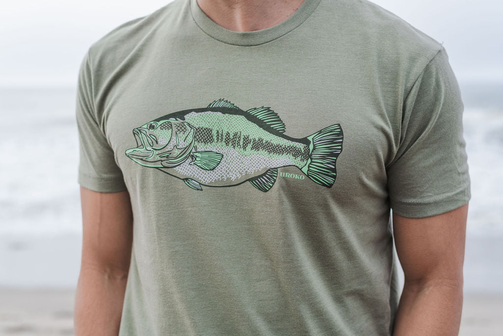Light Olive Largemouth Bass Shirt