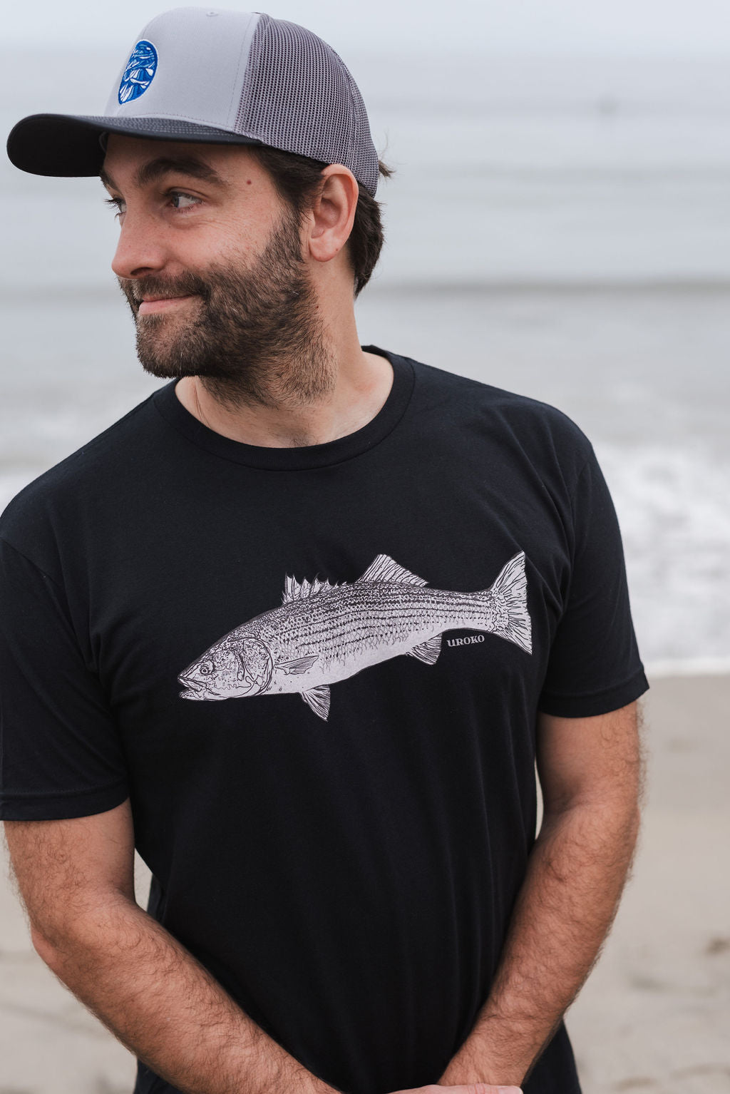 Striped Bass Shirt in Black