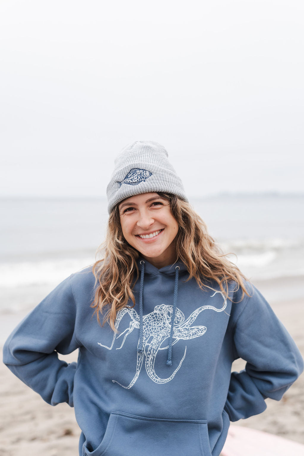 Giant Pacific Octopus Sweatshirt on Model