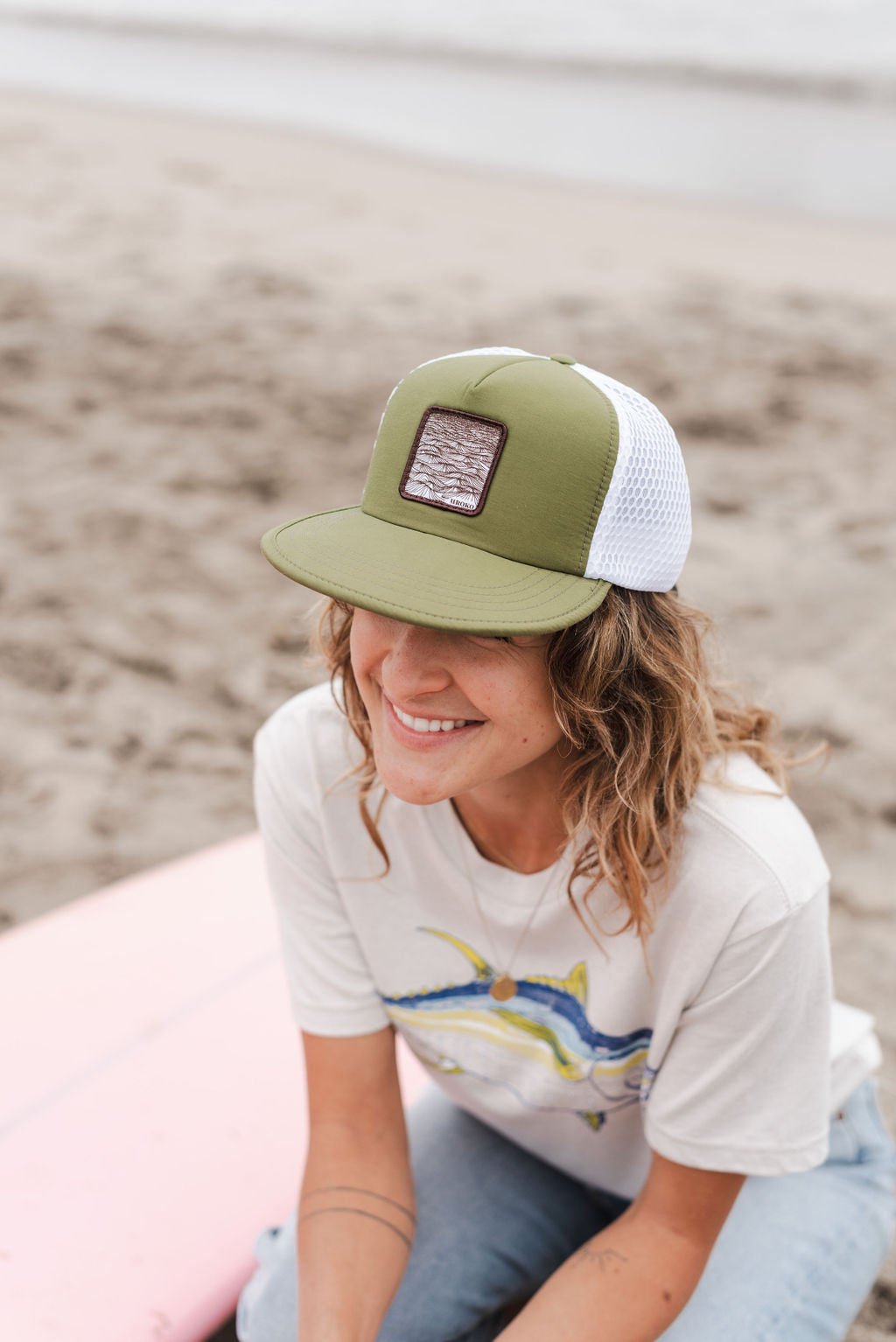 Swell Water Resistant Trucker Hat on Model
