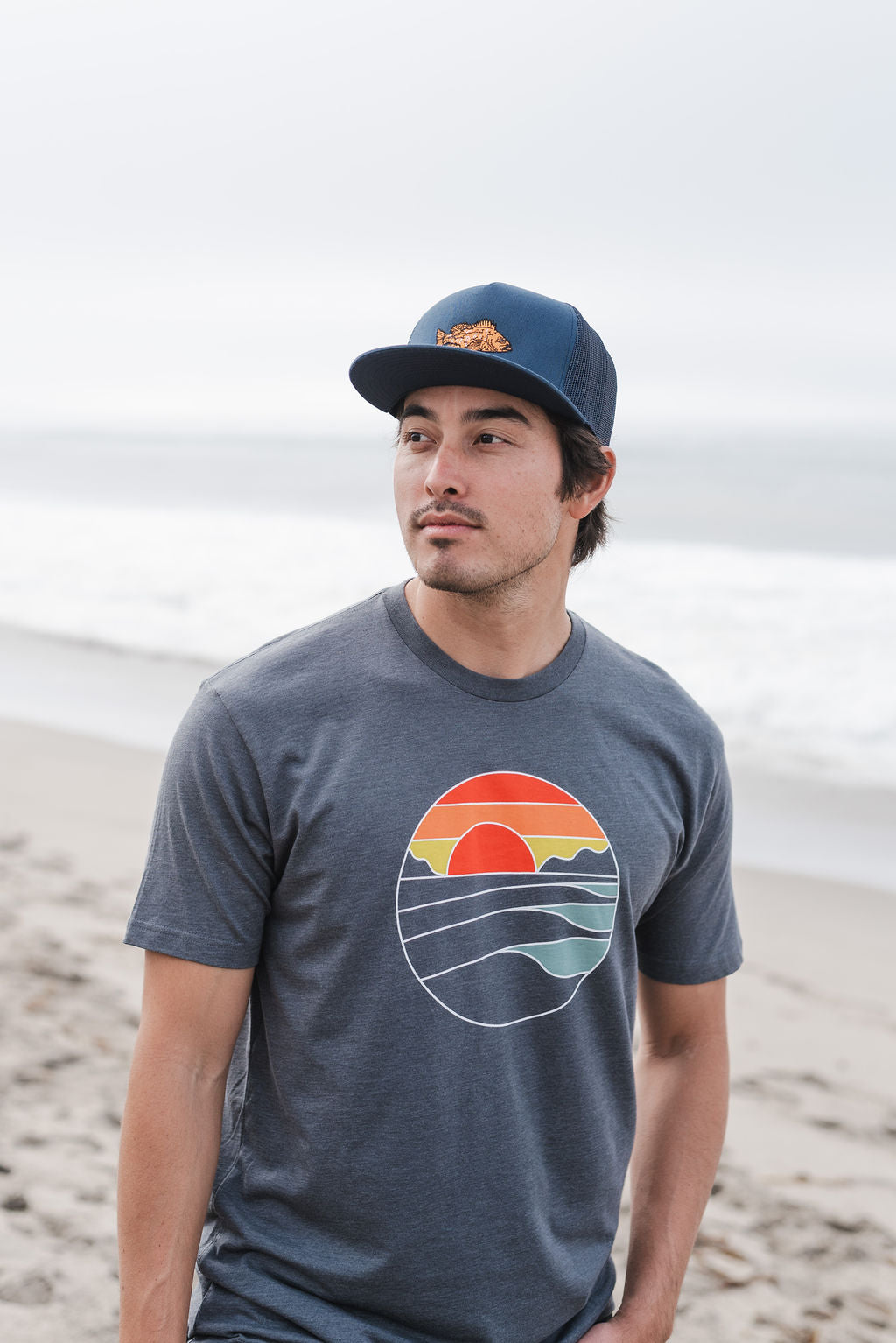 MTNS2SEA Sunrise Shirt on Model