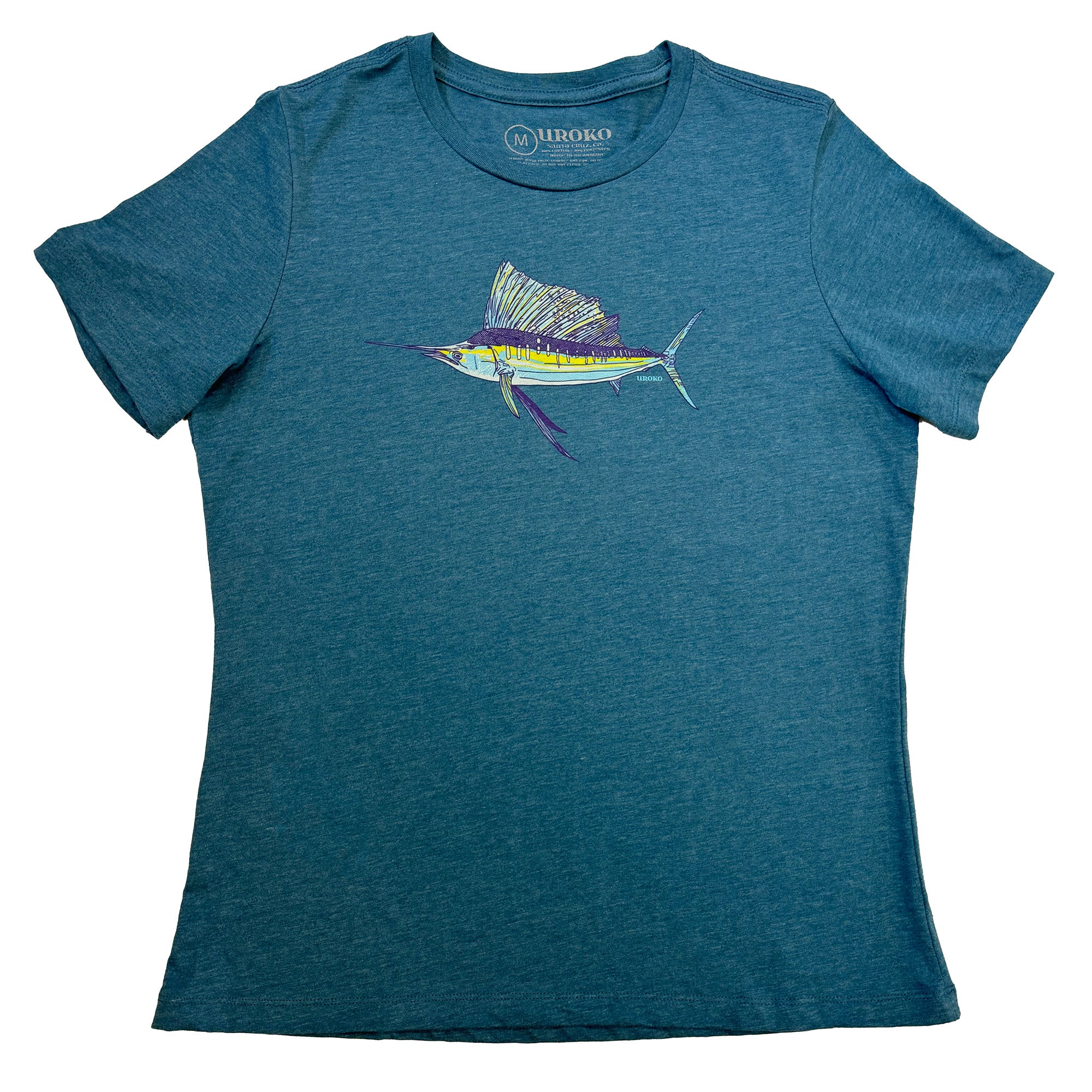 Women's Sailfish T-Shirt in Heather Teal