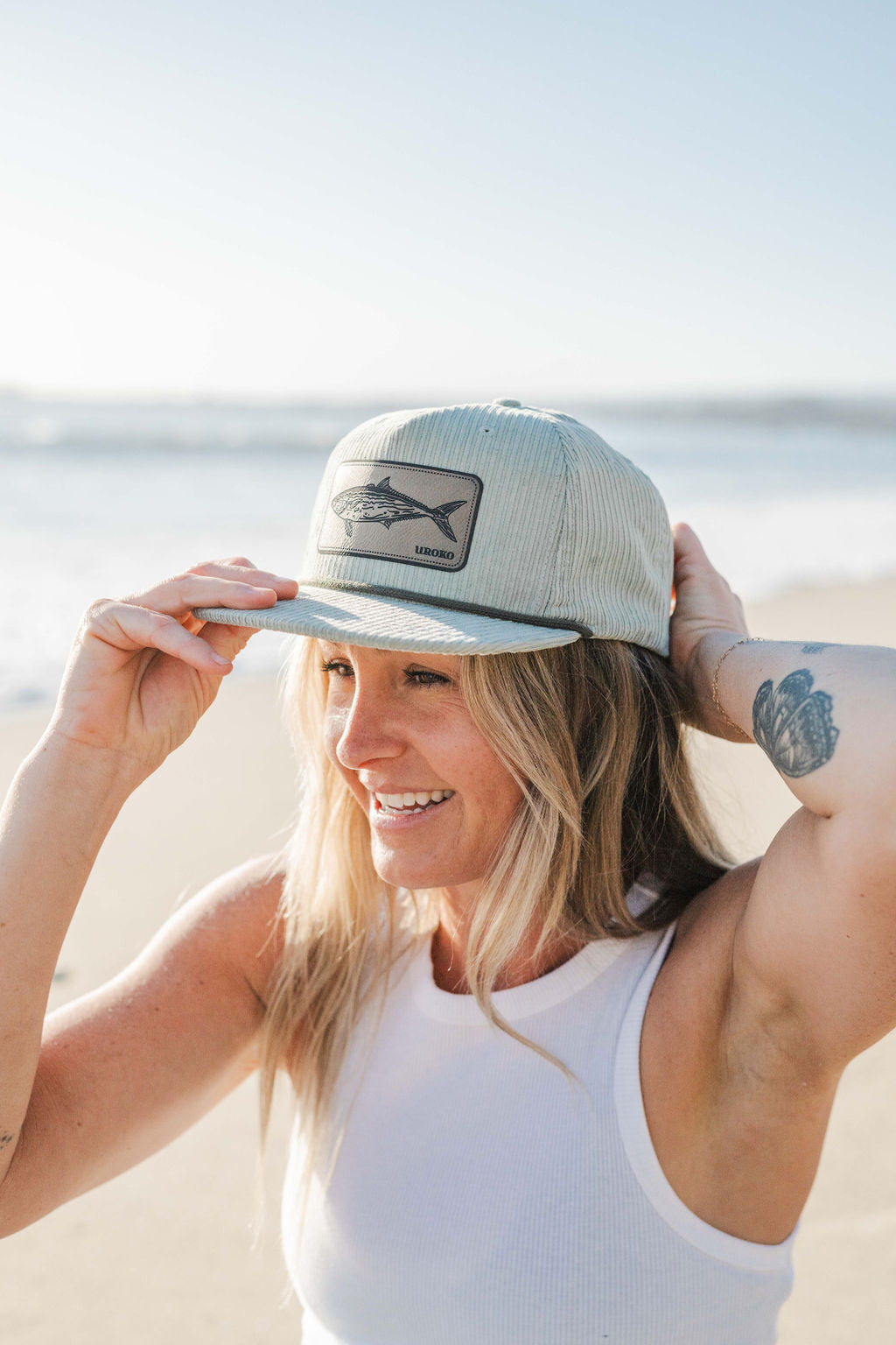Yellowtail Corduroy Hat in Washed Green