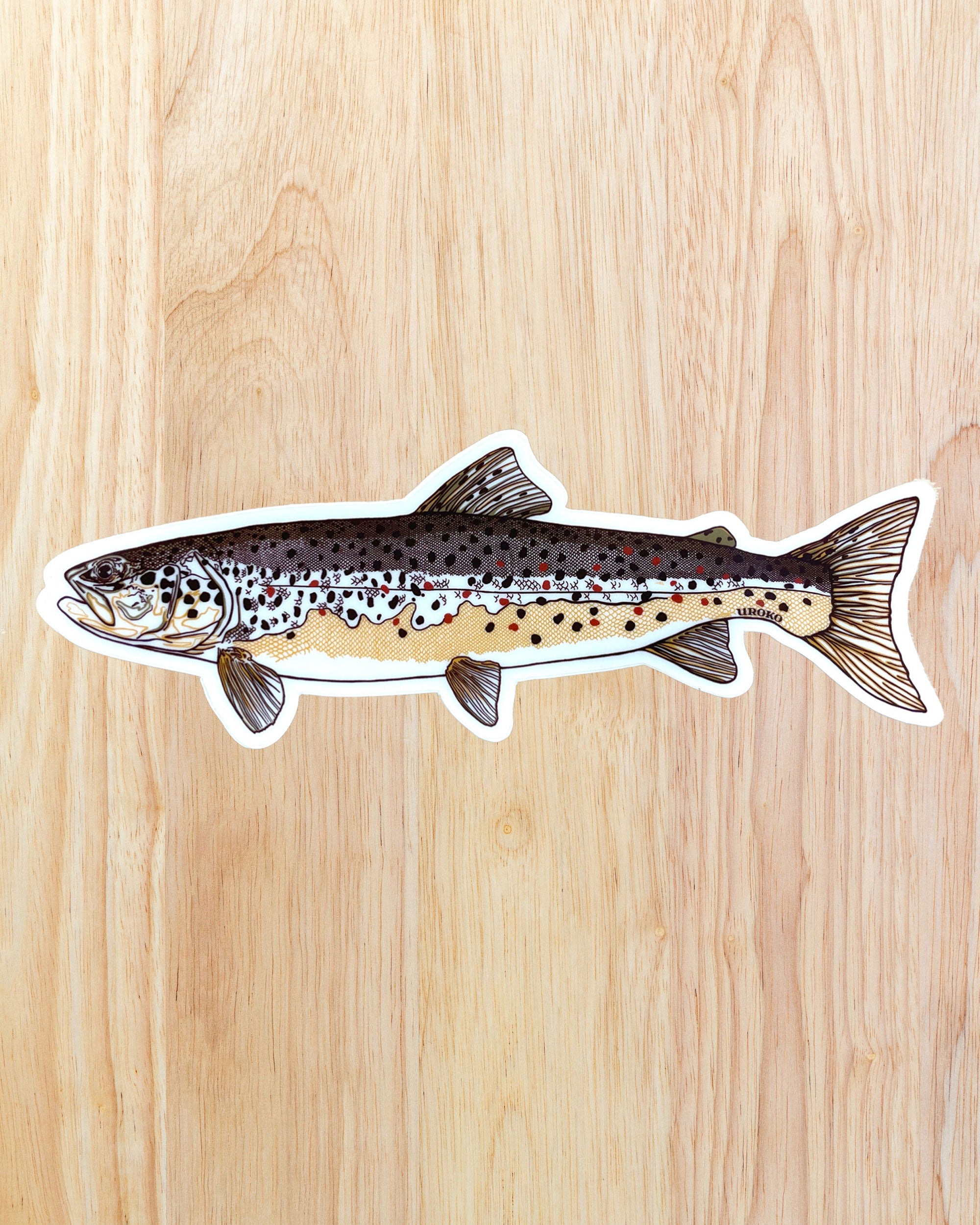 brown trout sticker