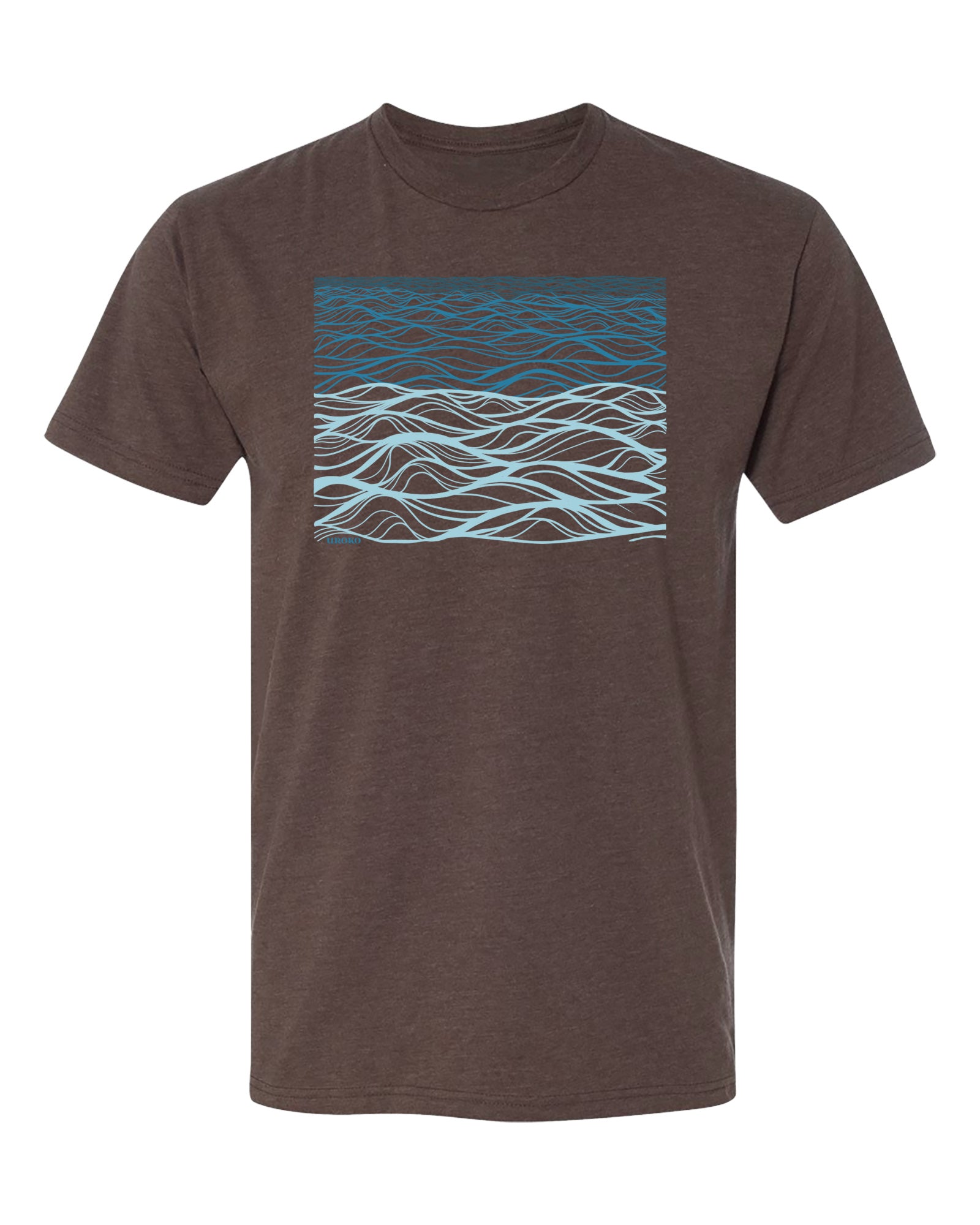 Calming Seas t-shirt espresso front view