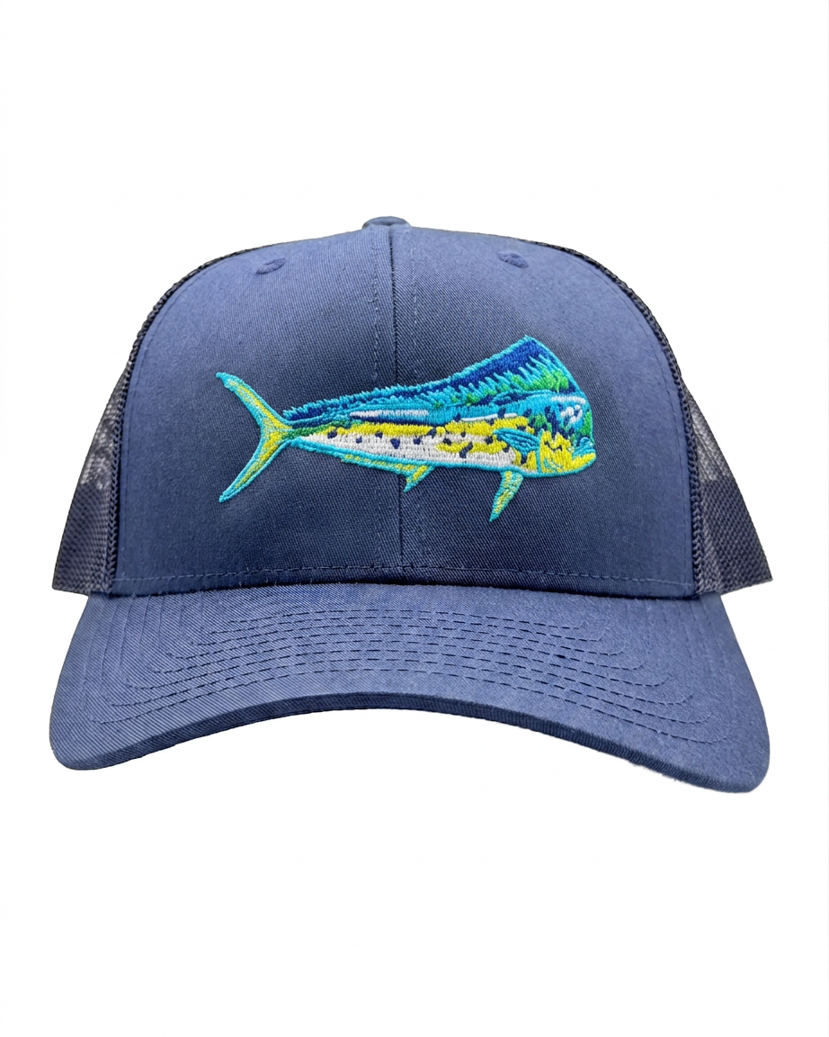 Dorado Curved Bill Trucker in Navy
