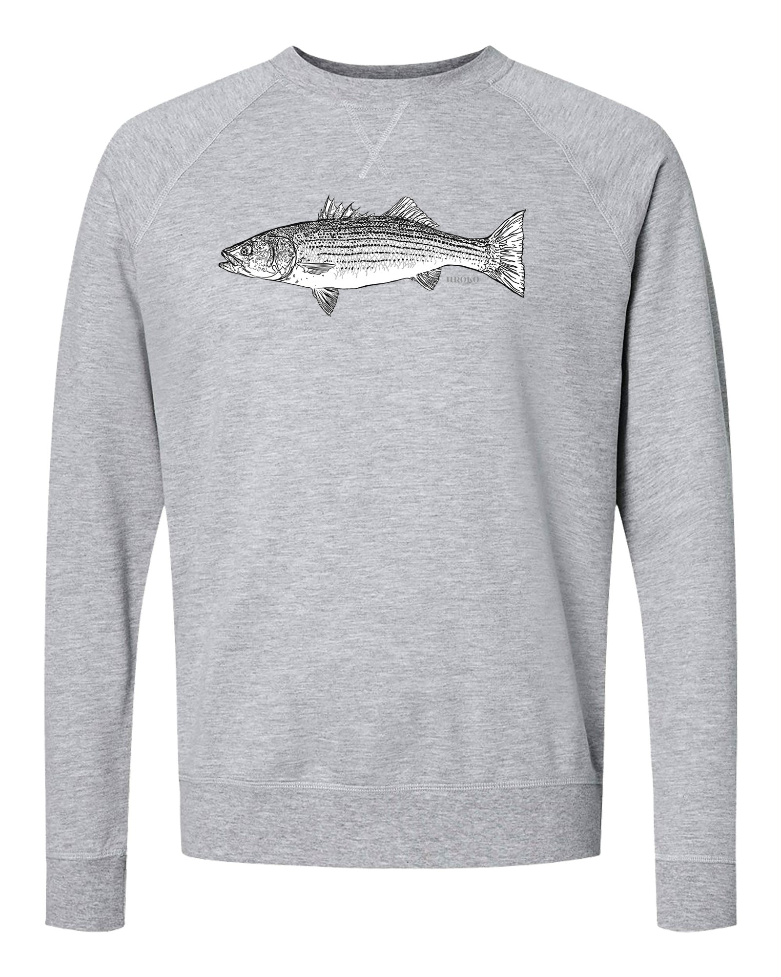 Striped bass longleeve heather grey