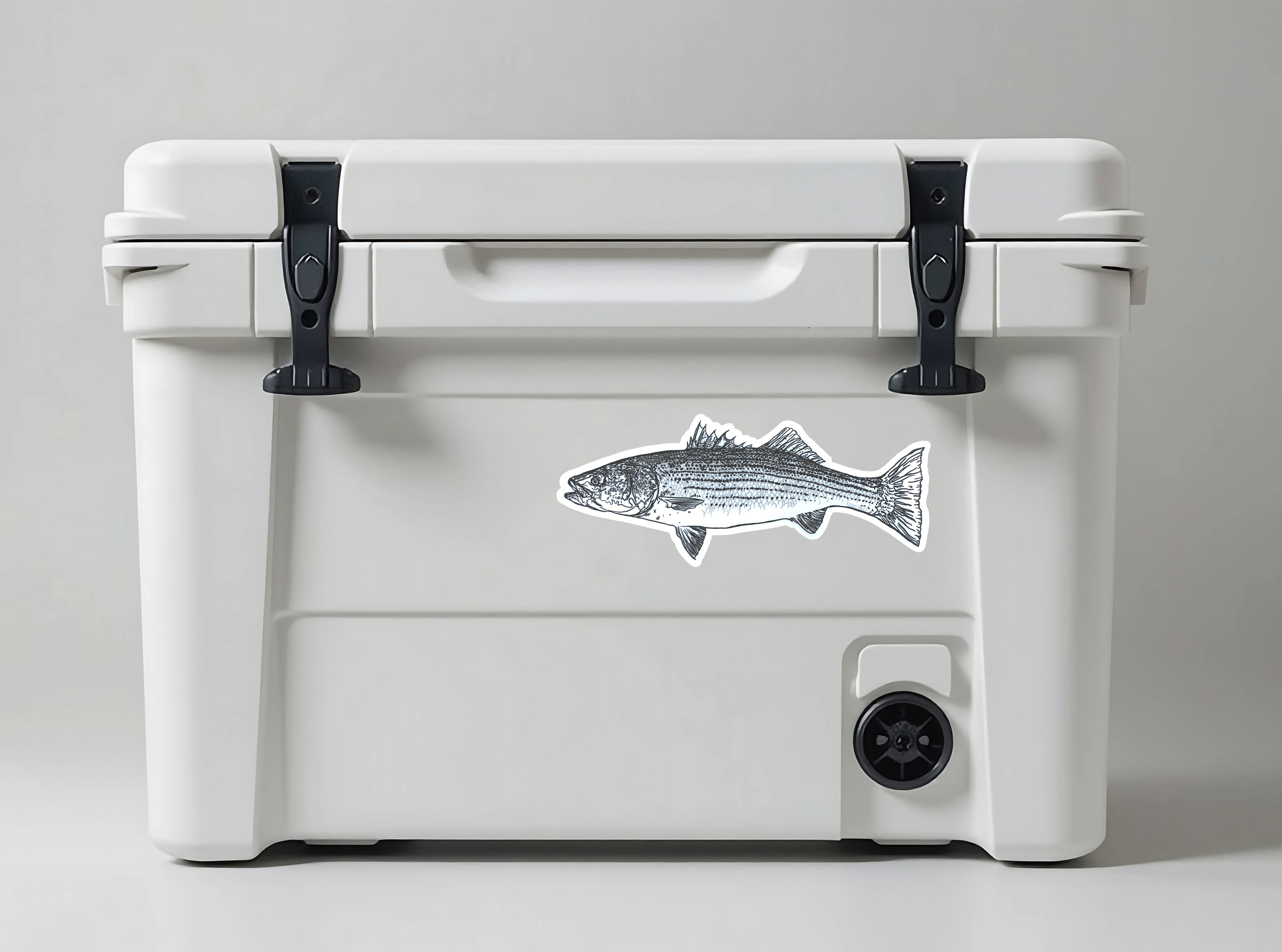 Striped Bass Vinyl Sticker - 7" Wide Decal