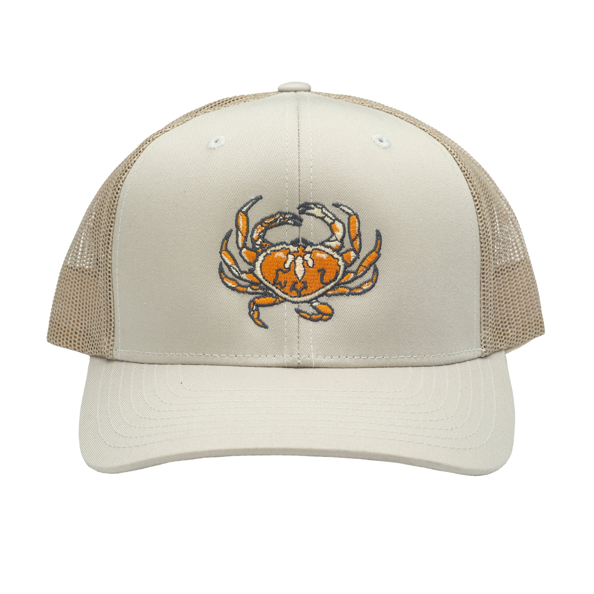Khaki Dungeness Crab Trucker Hat