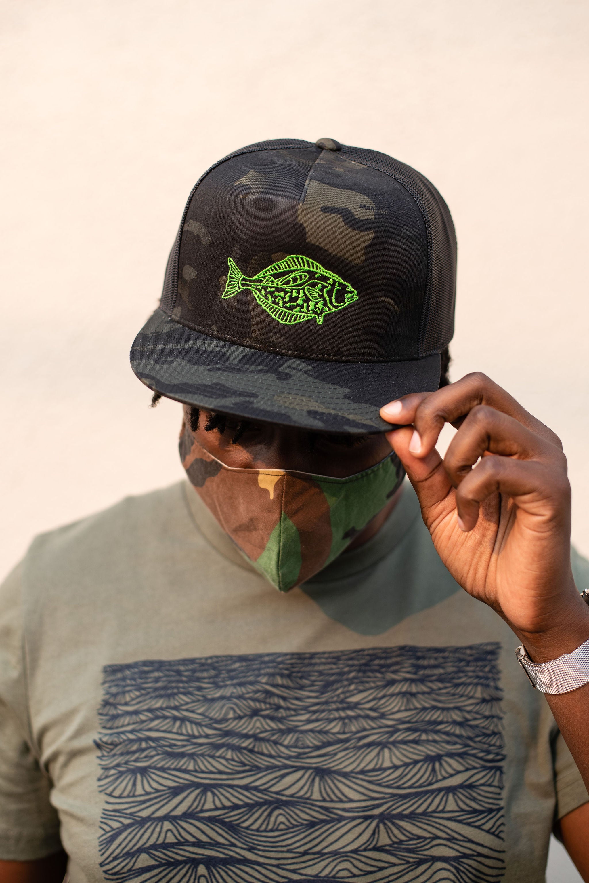 Camo trucker hat