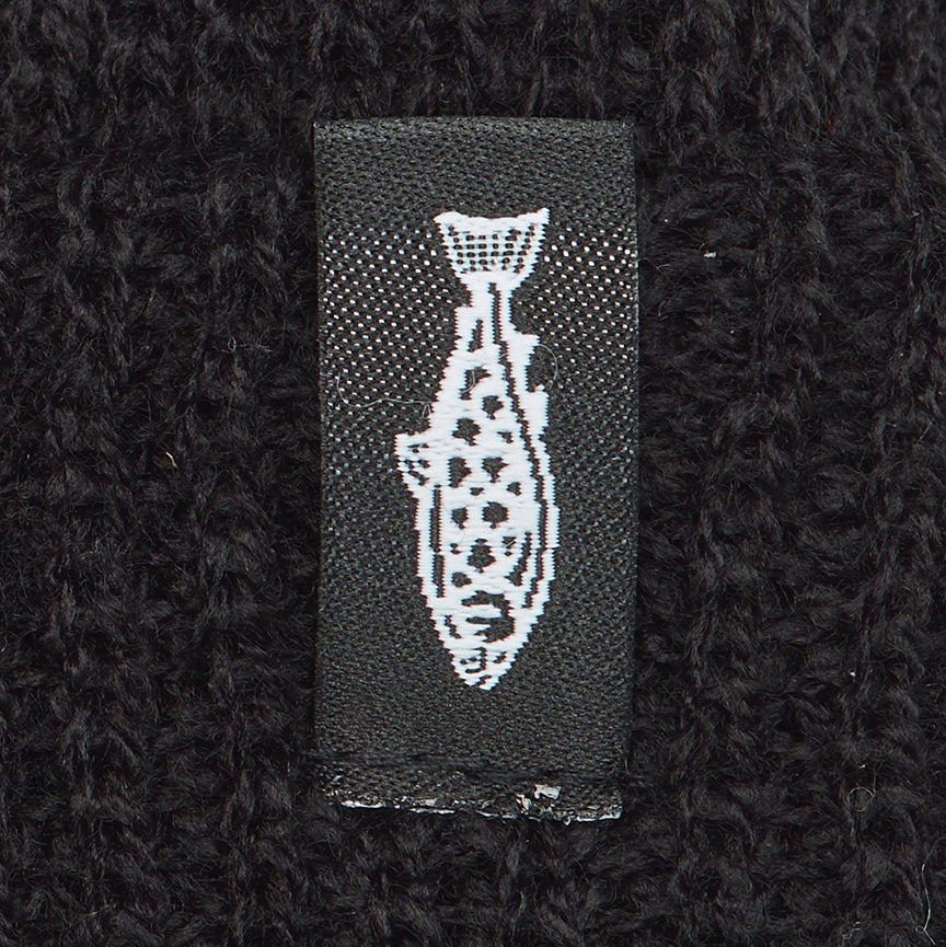 Black Beanie with Fish