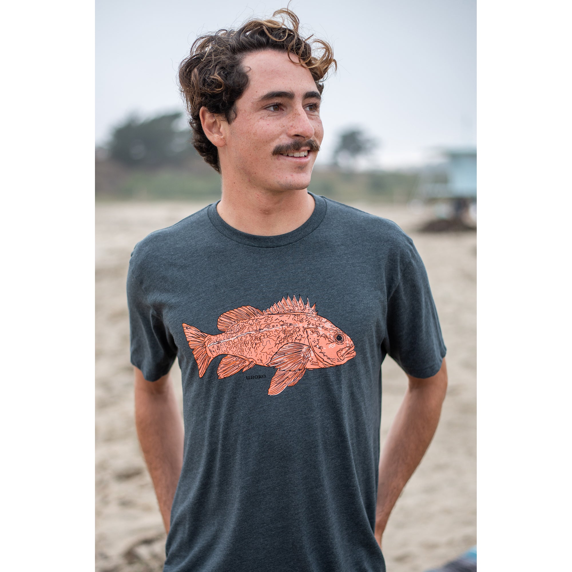 Vermilion Rockfish Shirt on Model