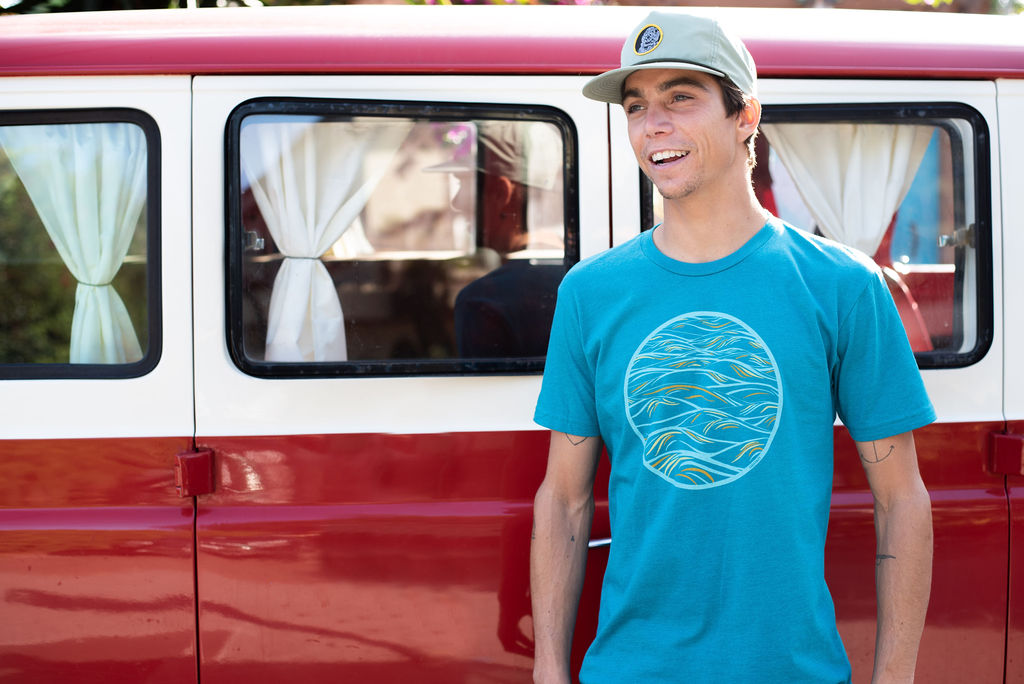 Short Sleeve Tee with Sunrise Design