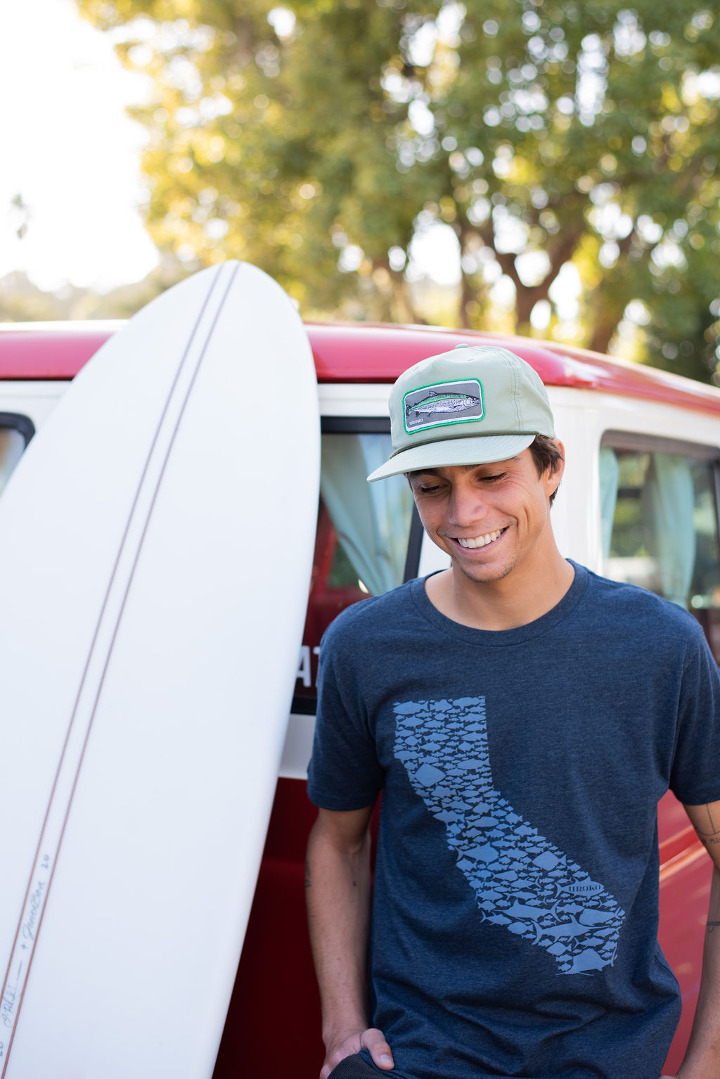 Coho Moss Green Hat on Model