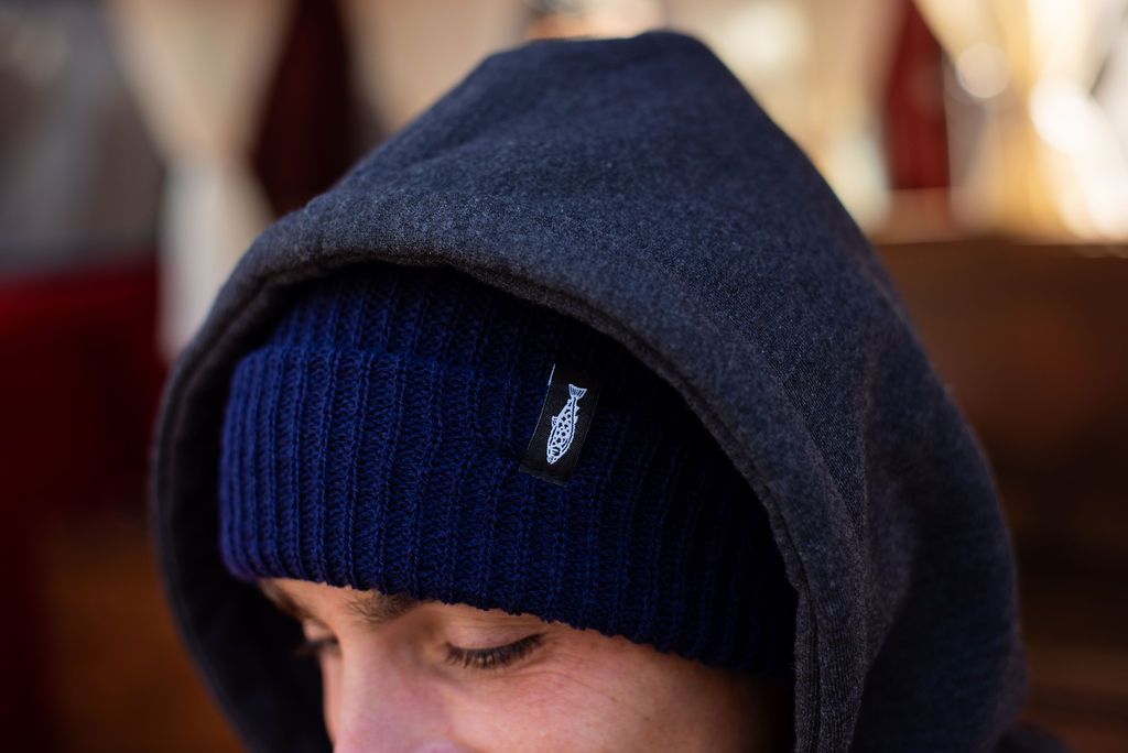 Stylish Navy Beanie by Uroko