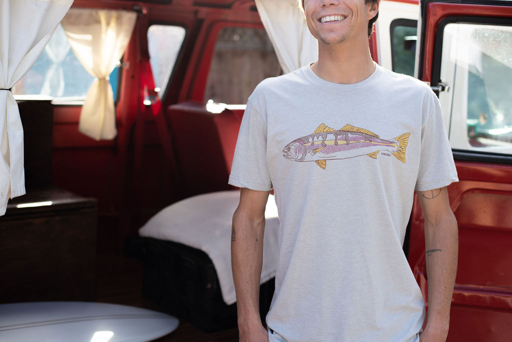 Eco-Friendly White Sea Bass T-Shirt