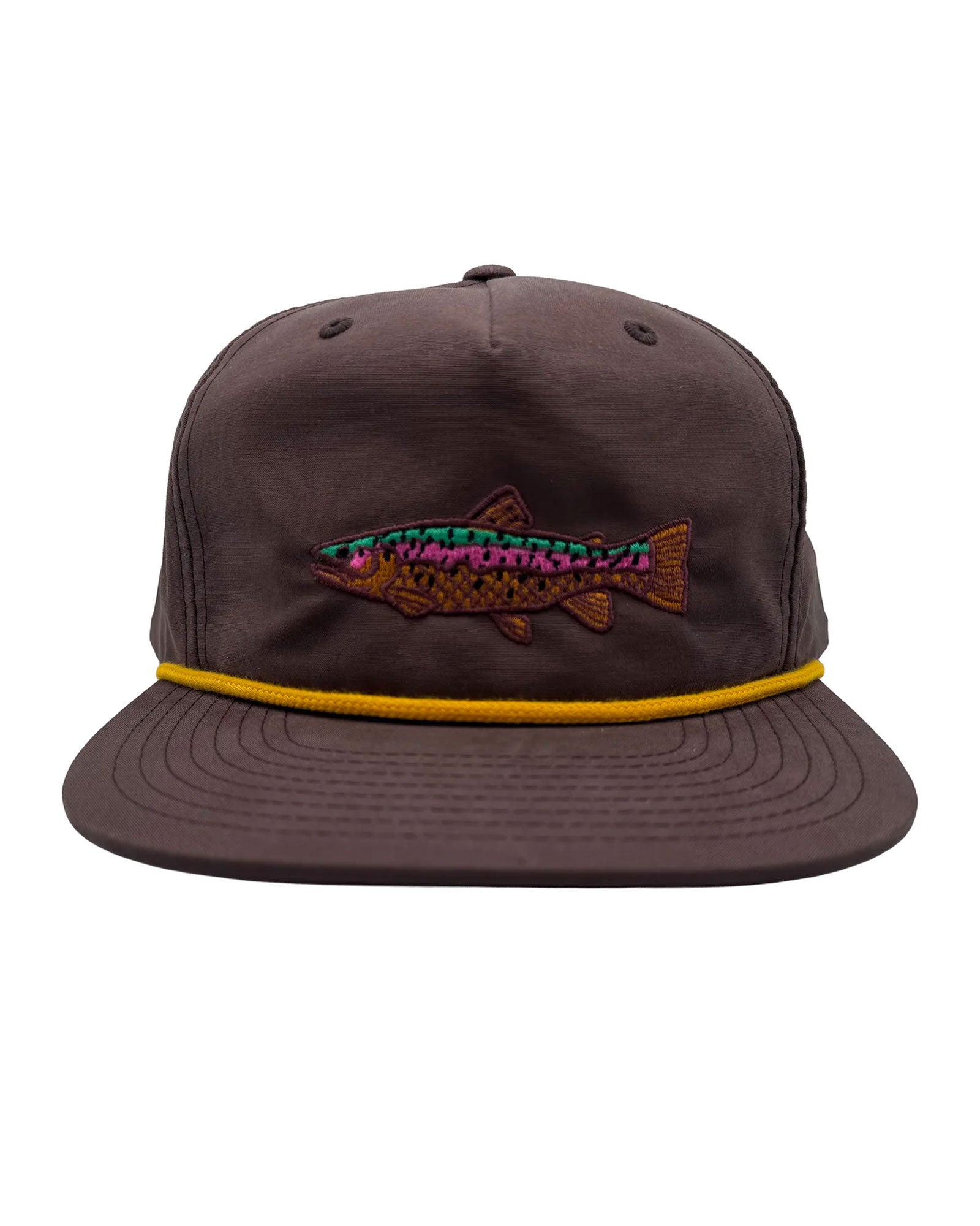 Brown Trout Grandpa Hat with Gold Rope Detail