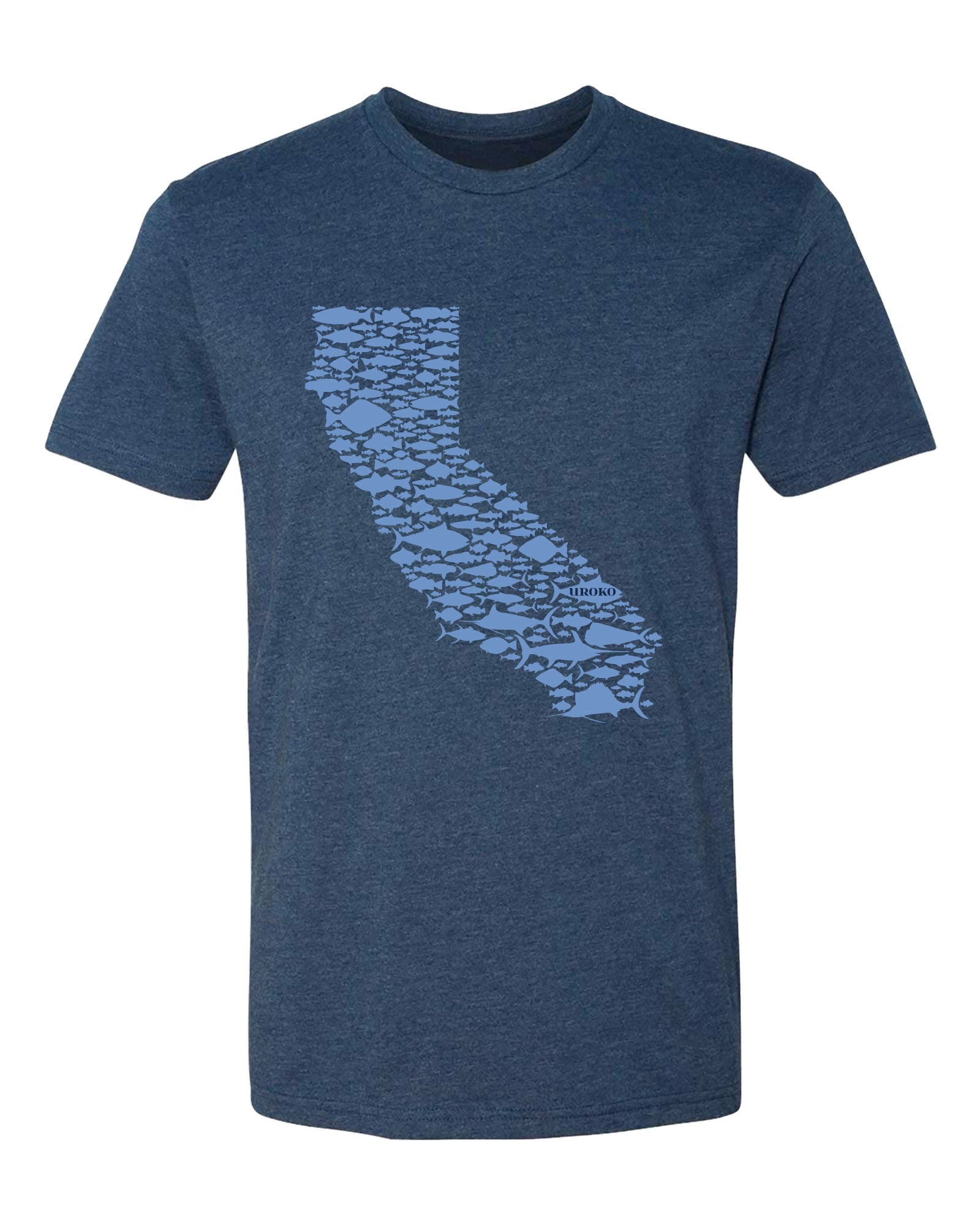 California fish love shirts on a white background