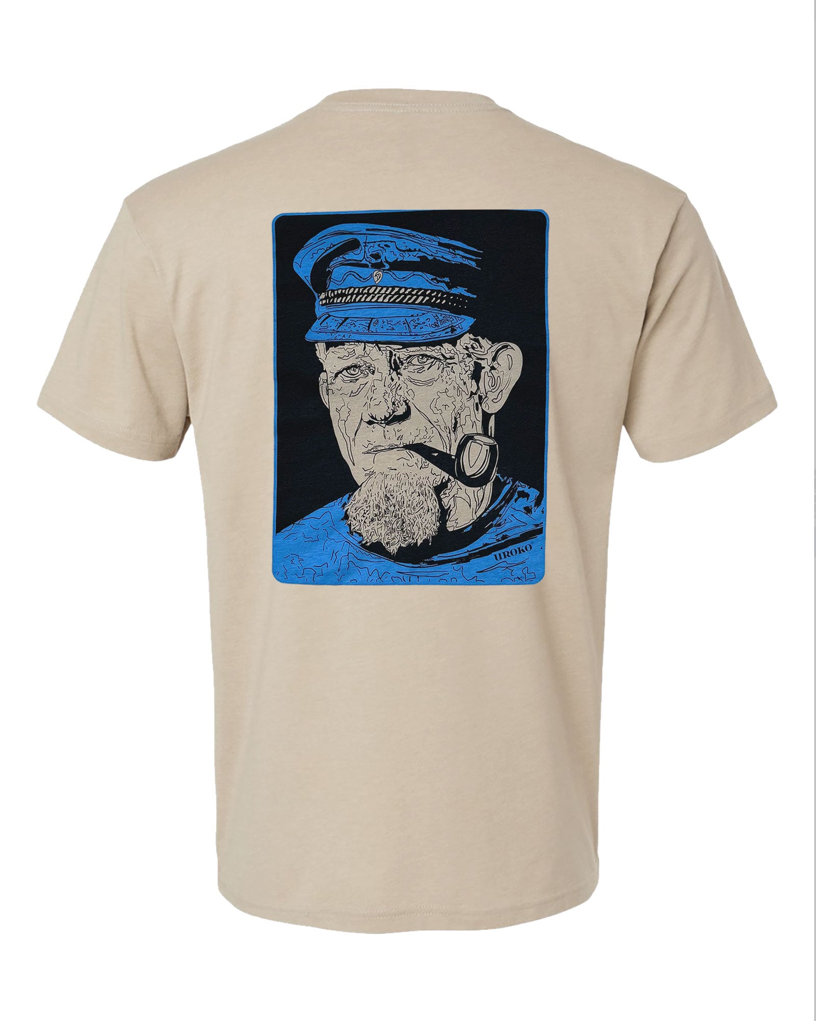 Fisherman Tee in Heather Tan Back