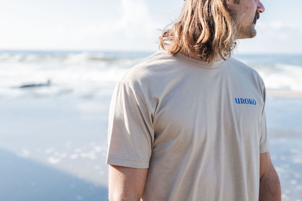 Fisherman Short Sleeve T-Shirt in Heather Tan