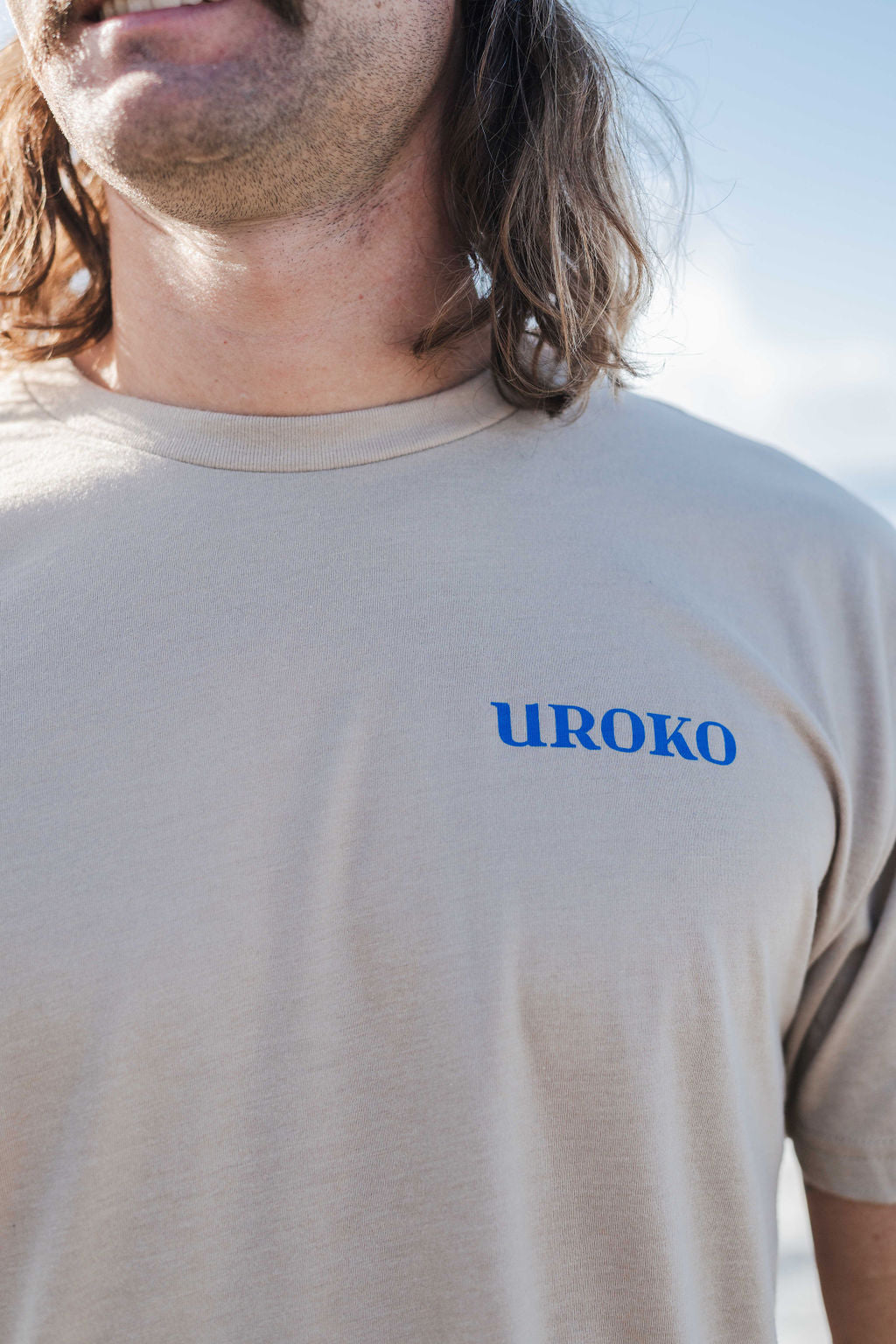 Fisherman Short Sleeve T-Shirt in Heather Tan