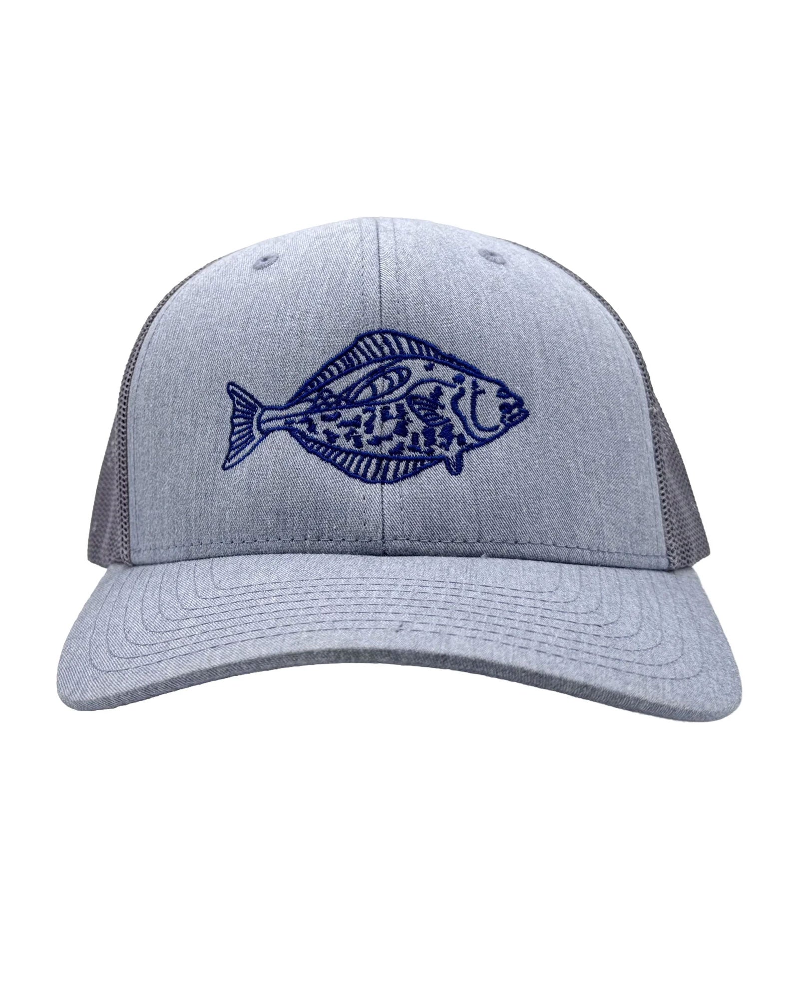 Halibut Trucker Hat in Grey