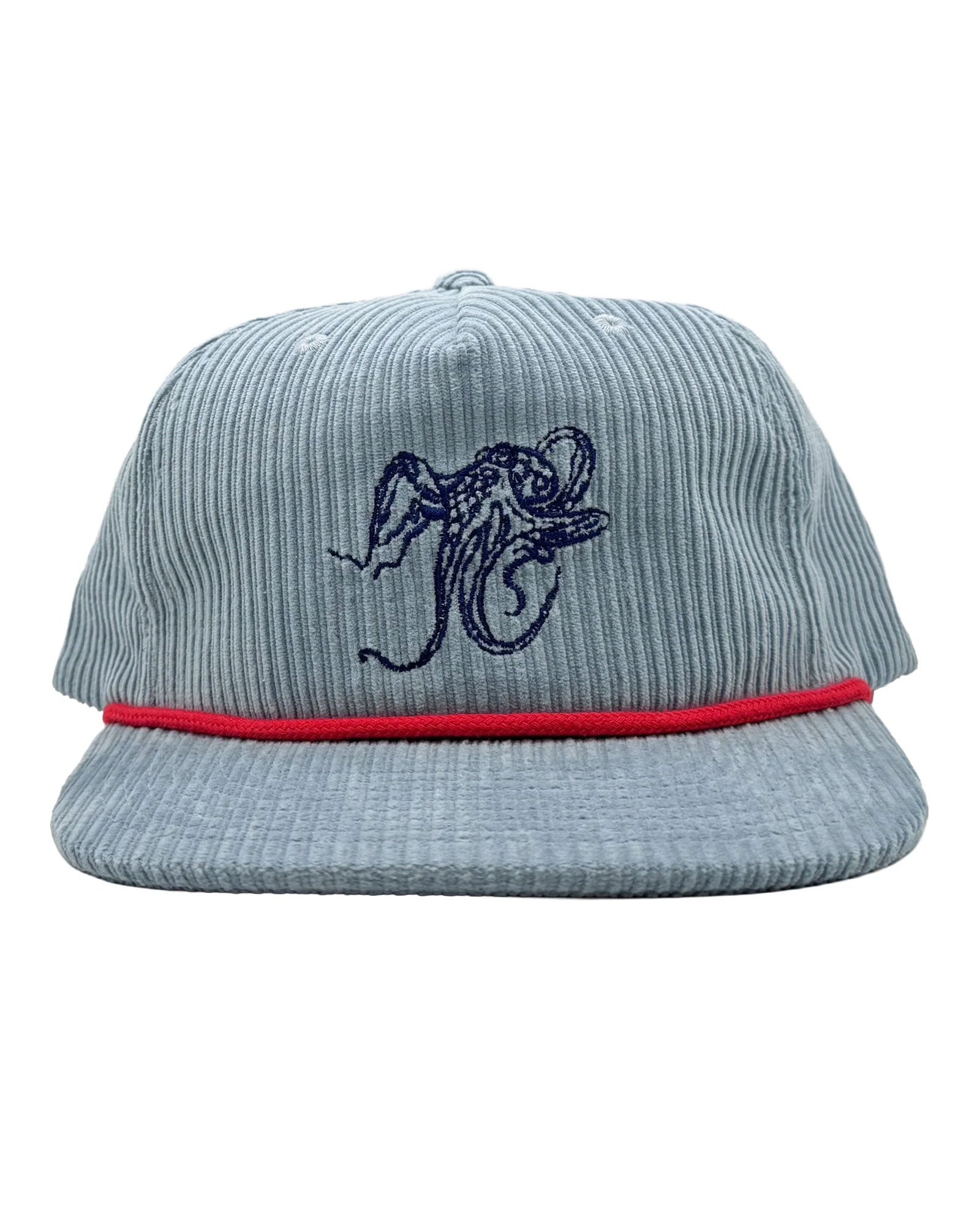 Octopus Corduroy Hay in Grey Blue