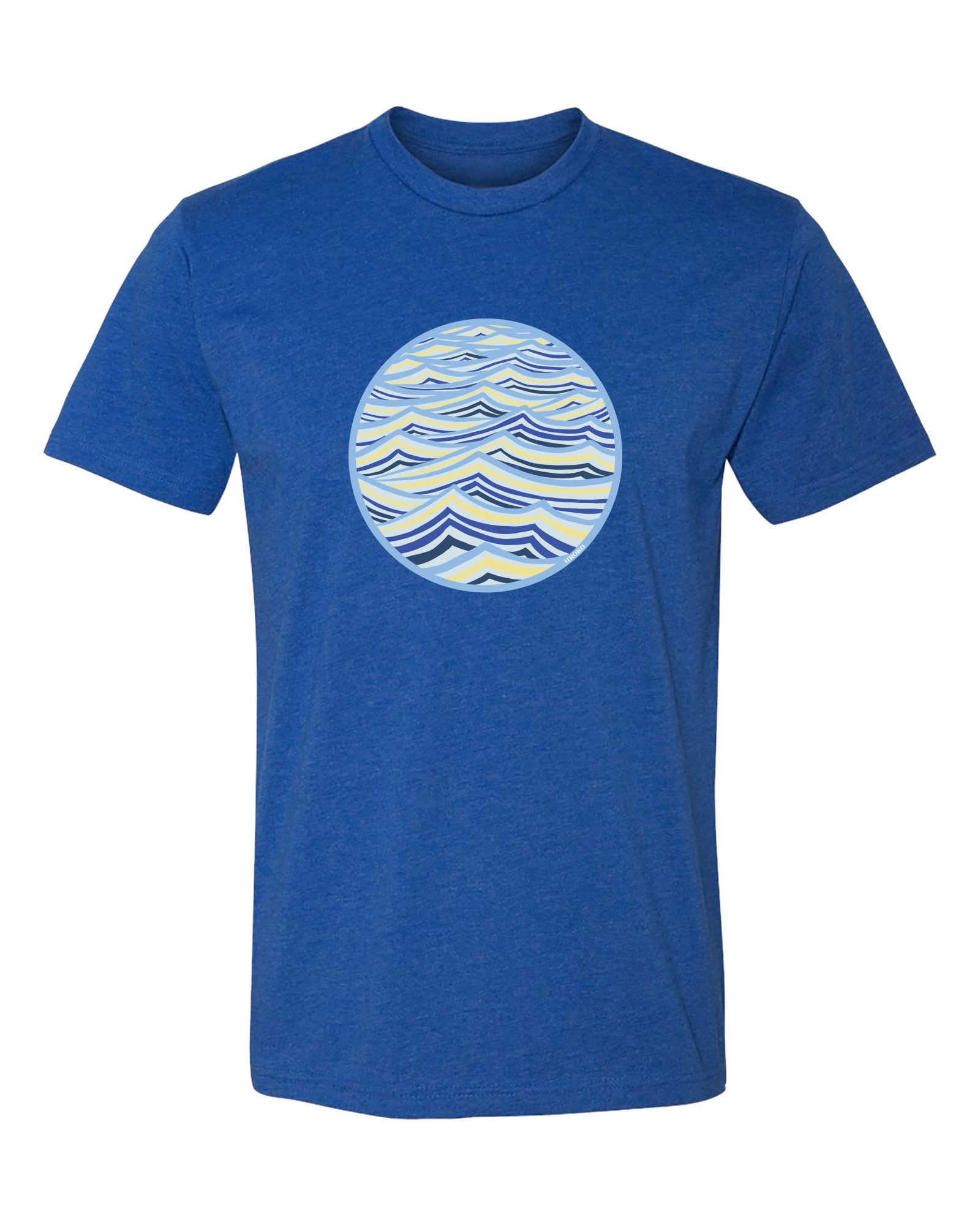 Short period wave tee in royal blue