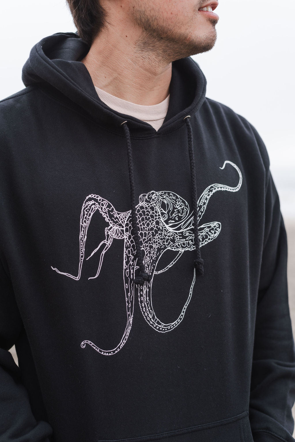 Black octopus sweatshirt - on model