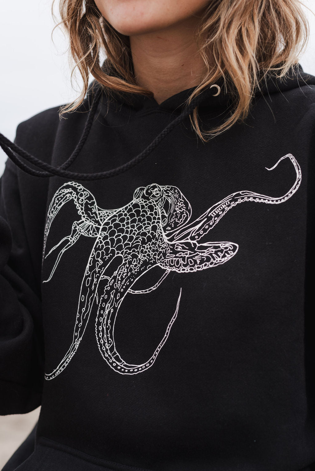 Giant Pacific octopus sweatshirt - on model