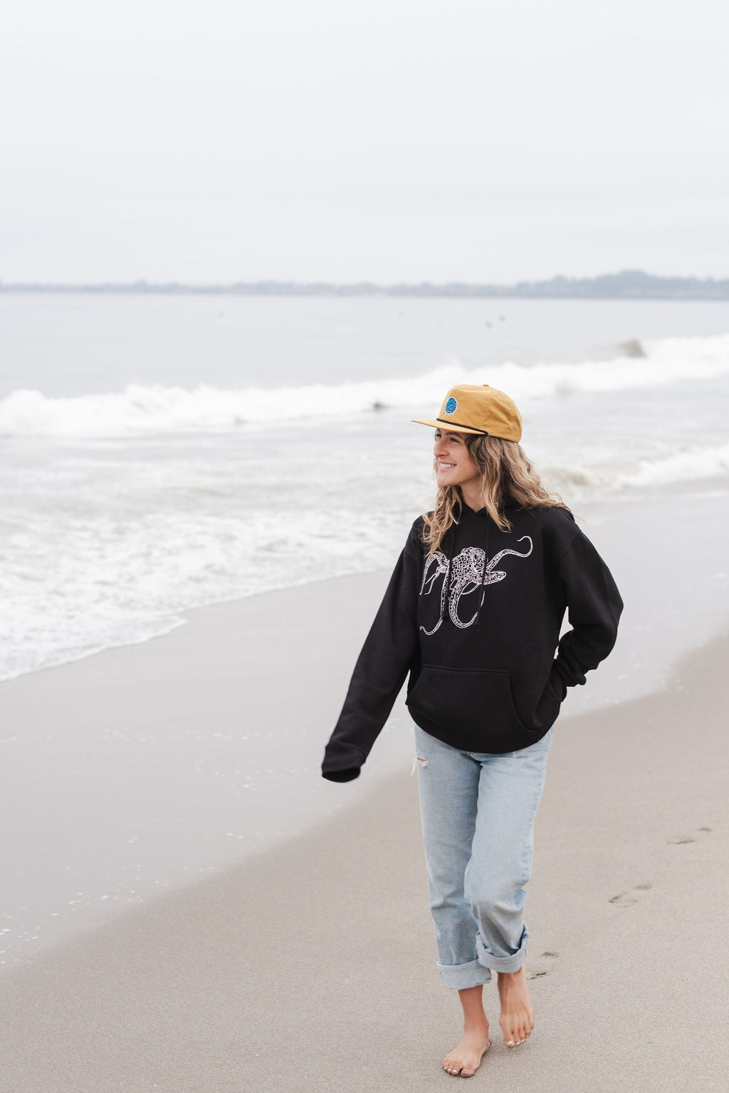 octopus sweatshirt - on model