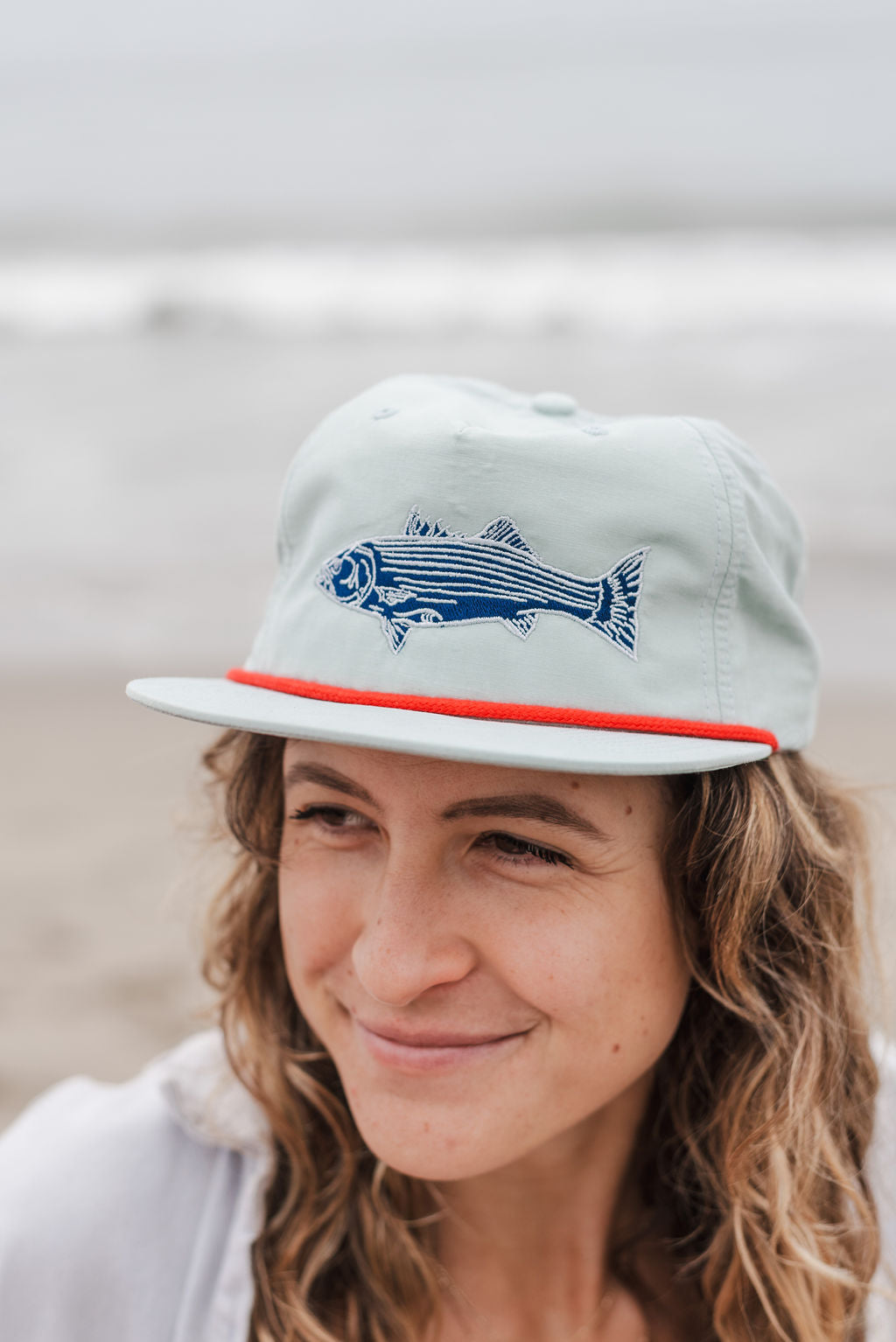 Striped Bass Design On A Classic Unstructured Hat | Uroko