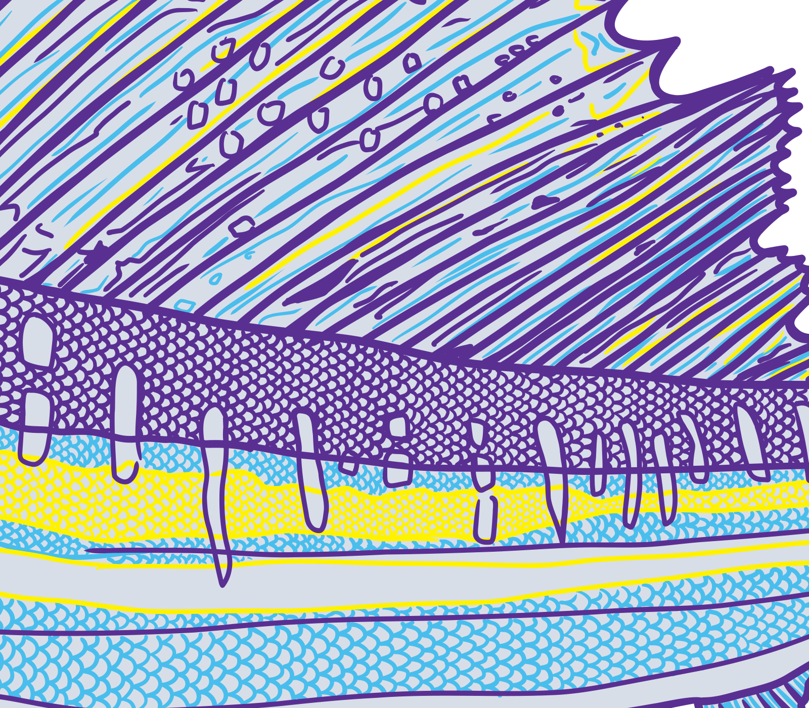 Details of sailfish artwork