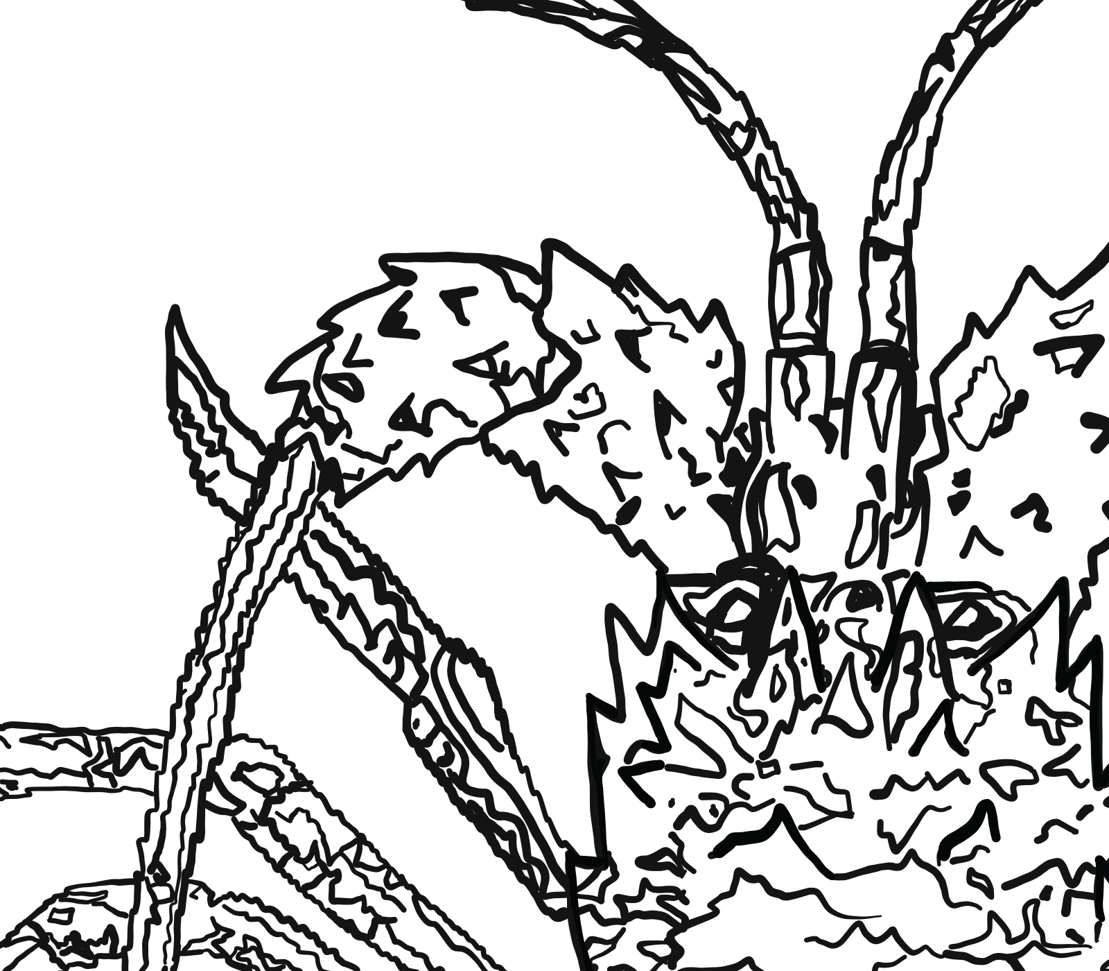 Details of spiny lobster artwork