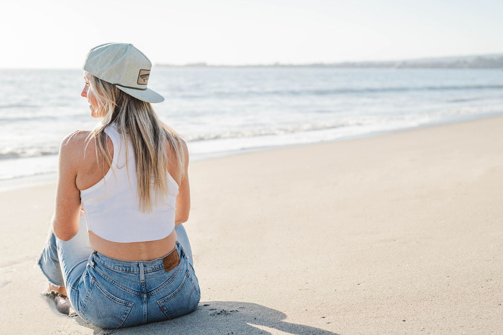 Yellowtail Corduroy Hat on Model