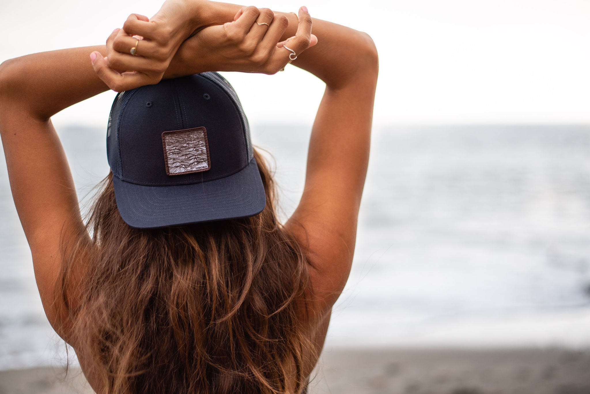 Navy Ocean Swell Hat 