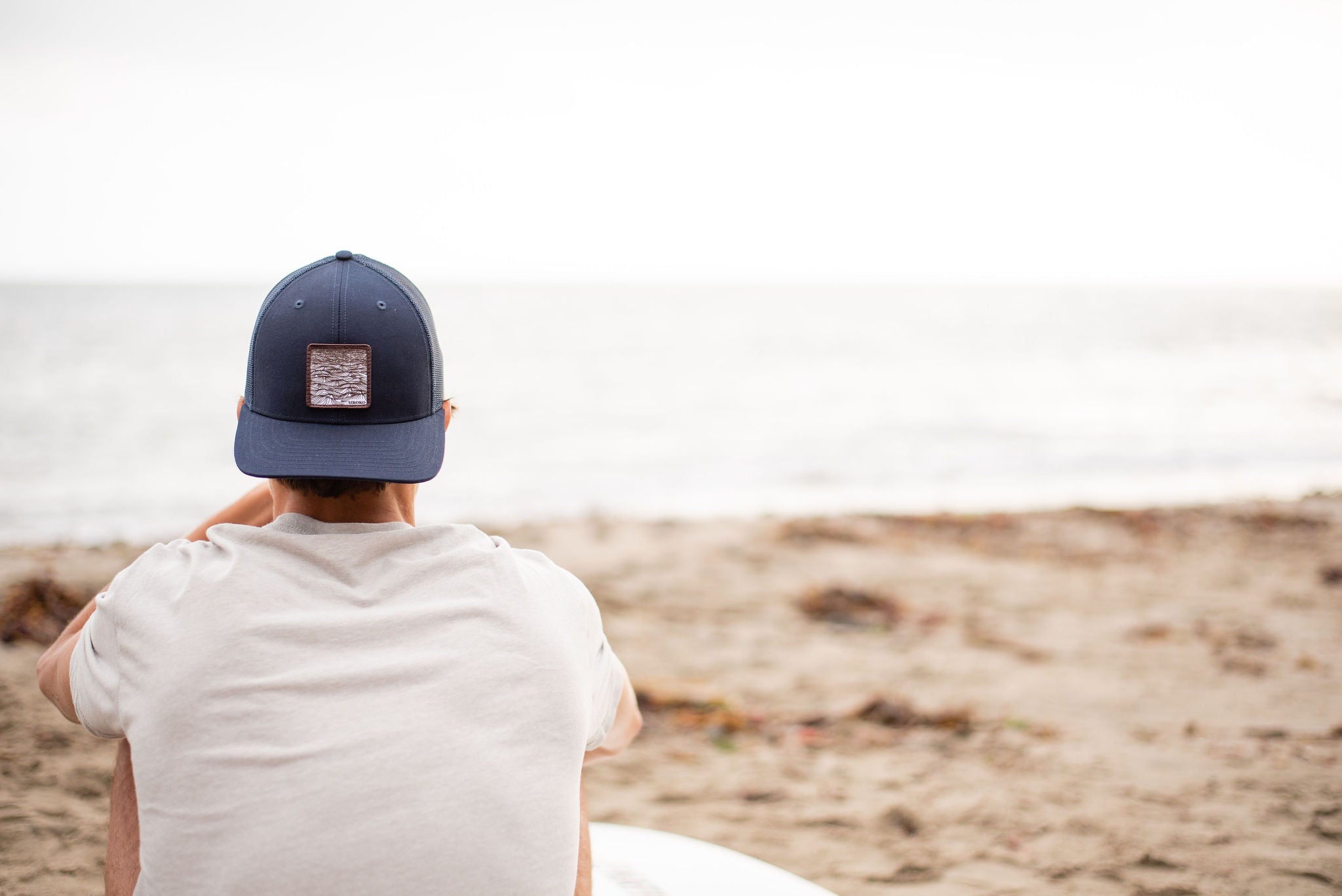 Navy Ocean Swell trucker hat 