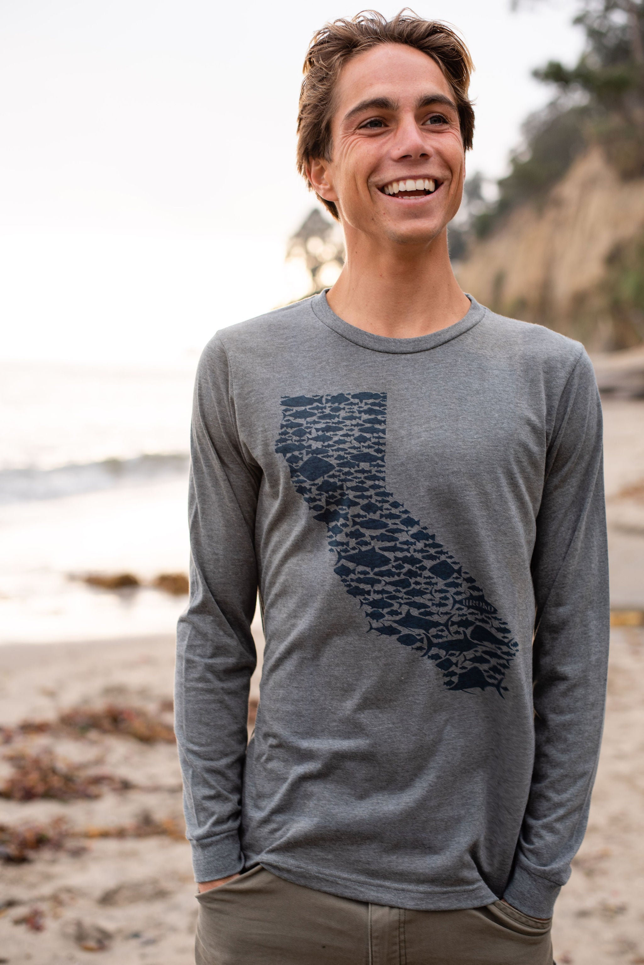 Soft and durable - the California Fish Love Long Sleeve Tee