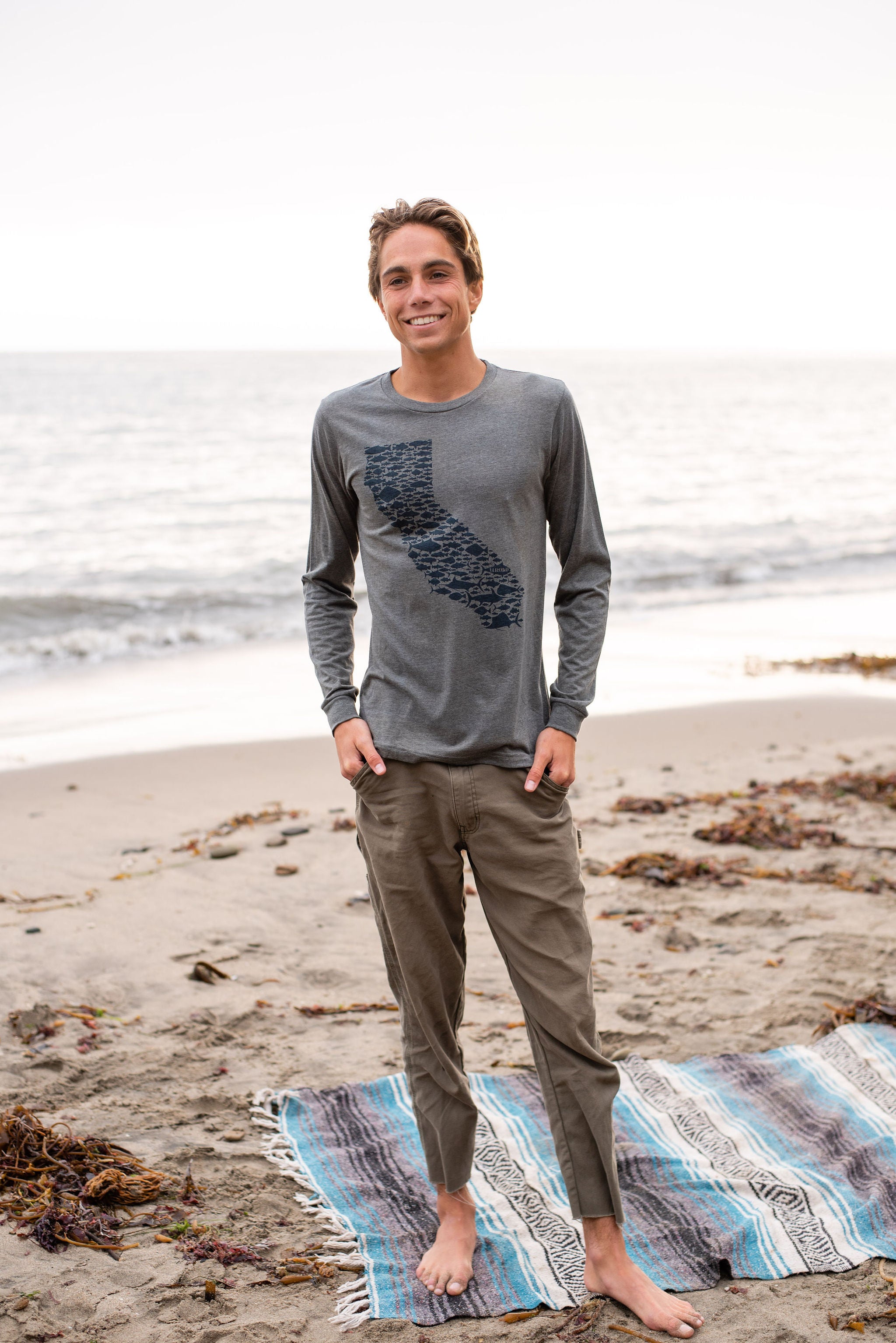 California Fish Shirt on Model