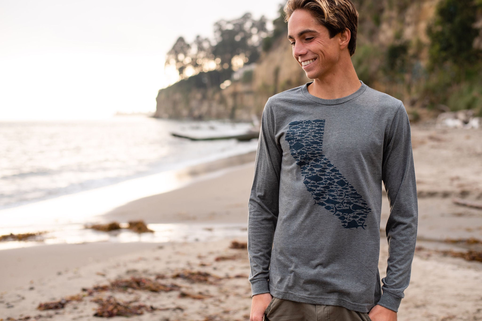 Stylish California Fish Love Long Sleeve Tee